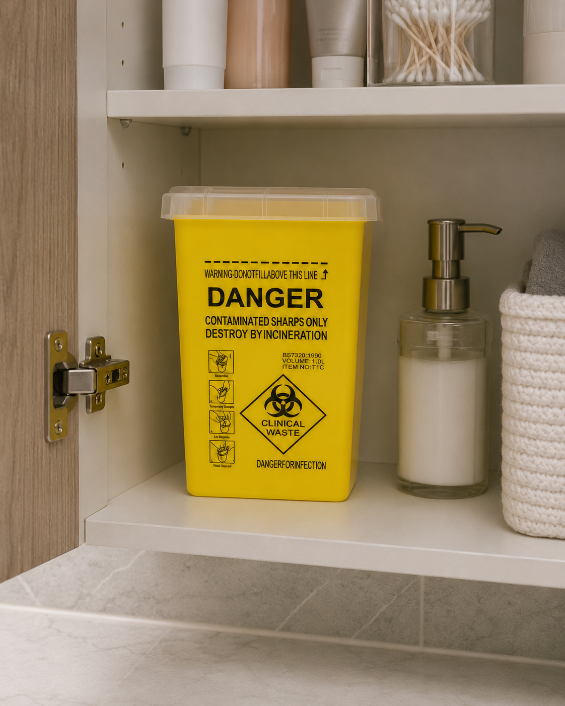 Portable Sharps Disposal Container | Compact Wellness Travel Bin